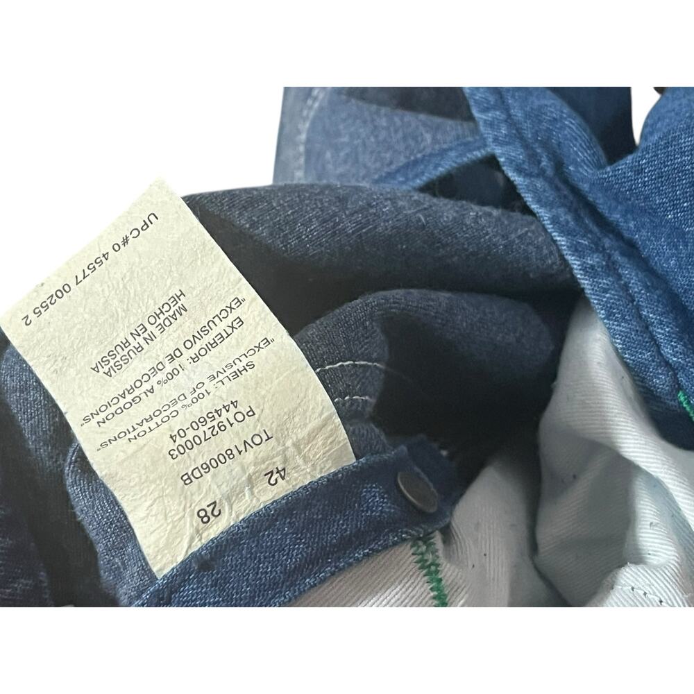 VINTAGE 1995 Liberty Overalls 42x28 Blue Denim Bib 90s Baggy GORPCORE Russia - Picture 9 of 10